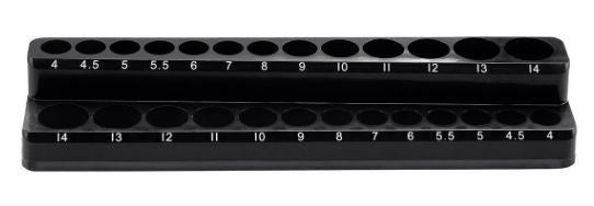 Magnetic 1/4 inch Drive Metric Magnetic Socket Holder Black