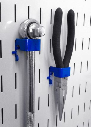 26 Piece Black Deluxe Slotted Metal Pegboard Accessory Pack