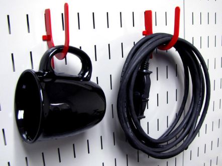 26 Piece Black Deluxe Slotted Metal Pegboard Accessory Pack