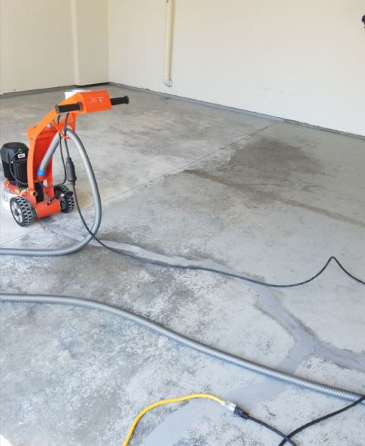 Epoxy Garage Floor and Polyaspartic Top Coat for 2 Car Garage