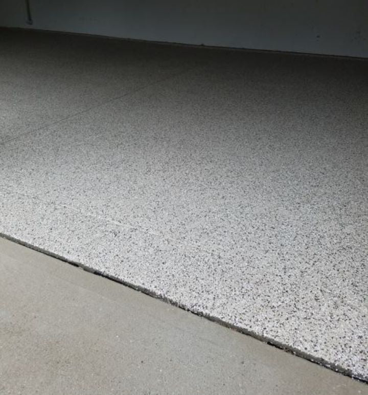 Epoxy Garage Floor and Polyaspartic Top Coat for 2 Car Garage