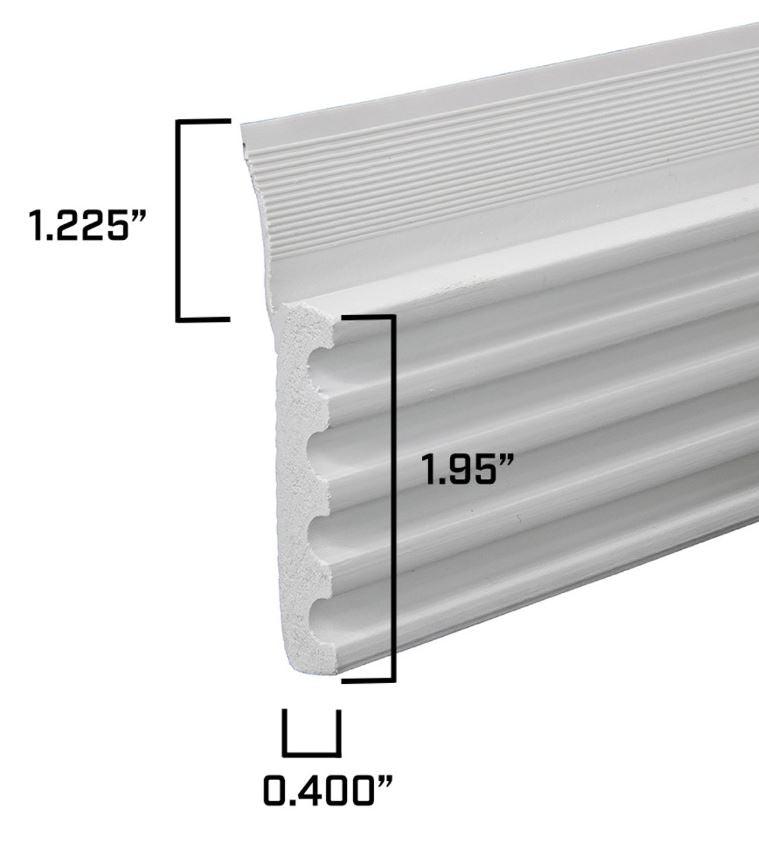White Two car Garage Door Side and Top Weatherstripping INSTALLED I provide Dura Seal Weatherstripping