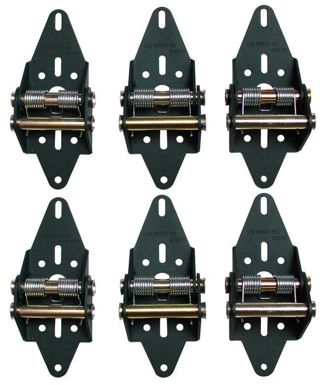 Green Garage Door Hinge for RESIDENTIAL Overhead Garage Door Up to 12 Feet Wide (Single Car Garage) 4 panels 6 Hinges total INSTALLED