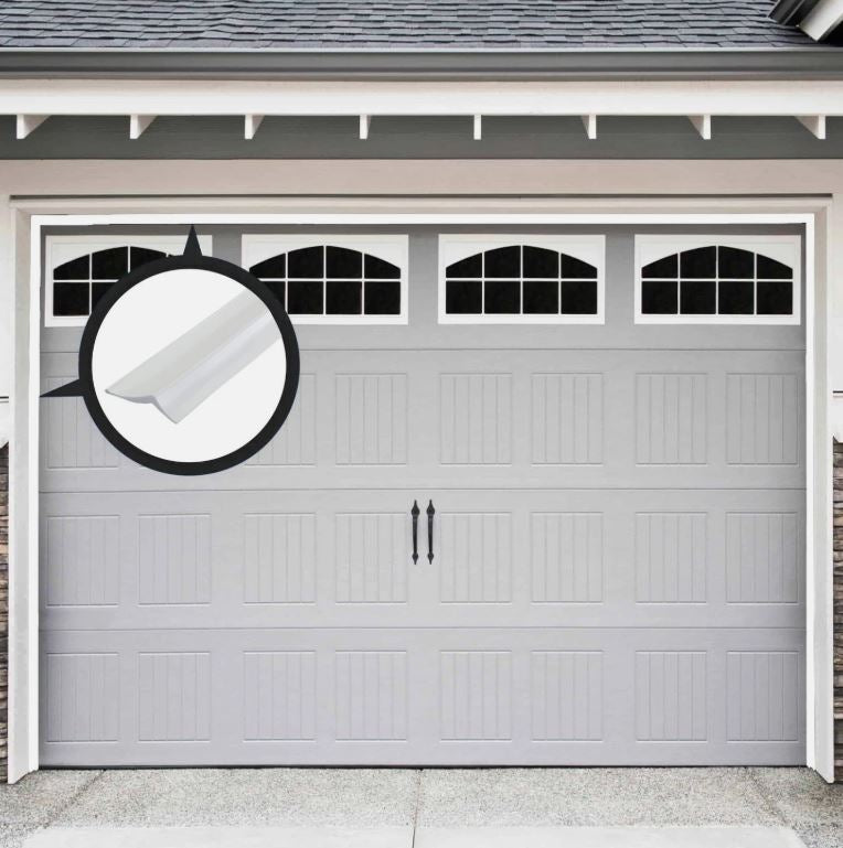 White Two car Garage Door Side and Top Weatherstripping INSTALLED I provide MD Building Products
