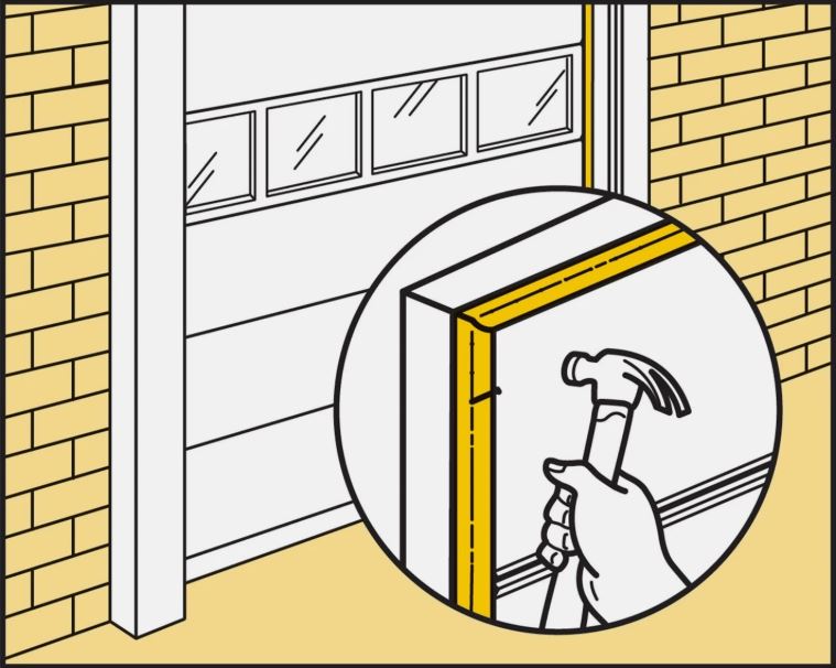 White Two car Garage Door Side and Top Weatherstripping INSTALLED I provide MD Building Products