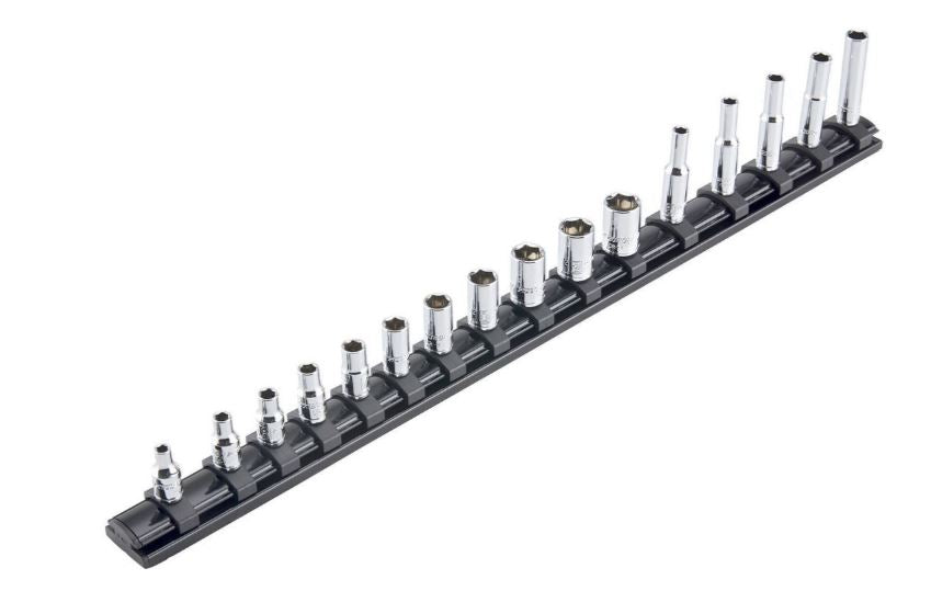 Magnetic 1/4 inch Socket Rail Black