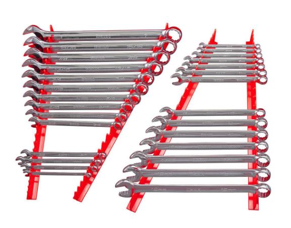 Magnetic Red Wrench Rack 4-Piece