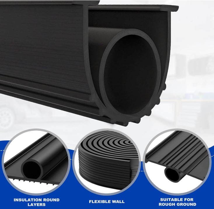 Garage Door Bottom Seal Weather Stripping for two car garage INSTALLED using existing rails
