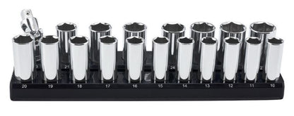 Magnetic 1/2 inch Drive Metric Socket Holder Black