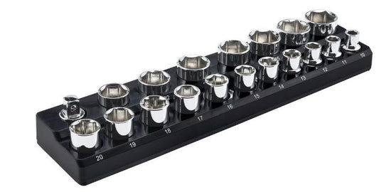 Magnetic 1/2 inch Drive Metric Socket Holder Black