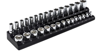 Magnetic 3/8 inch Drive Metric Socket Holder Black