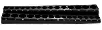 Magnetic 3/8 inch Drive Metric Socket Holder Black