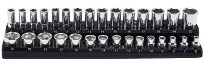 Magnetic 3/8 inch Drive Metric Socket Holder Black