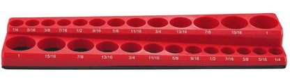 Magnetic 3/8 inch Drive SAE Socket Holder Red