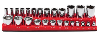 Magnetic 3/8 inch Drive SAE Socket Holder Red