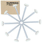2 inch Nylon White SUPER QUIET Wheel Garage Door Rollers with 7 inch Stem INSTALLED (each)