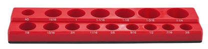 Magnetic 1/2 inch Drive SAE Socket Holder Red