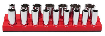 Magnetic 1/2 inch Drive SAE Socket Holder Red