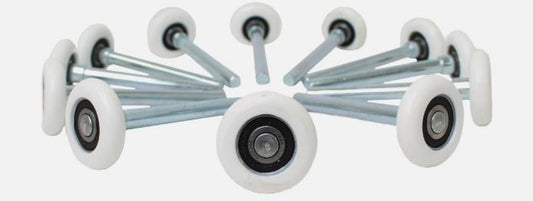 2 inch Nylon White SUPER QUIET Wheel Garage Door Rollers with 4 inch Stem INSTALLED (each)