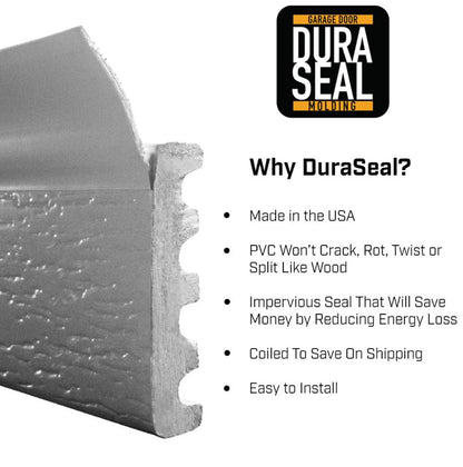 White Two car Garage Door Side and Top Weatherstripping INSTALLED I provide Dura Seal Weatherstripping