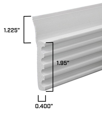 White Two car Garage Door Side and Top Weatherstripping INSTALLED I provide Dura Seal Weatherstripping
