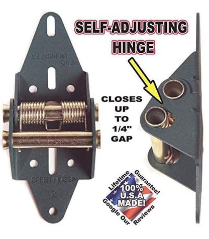 Green Garage Door Hinge for RESIDENTIAL Overhead Garage Door Up to 12 feet wide (Single Car Garage) 6 panels 10 Hinges total INSTALLED